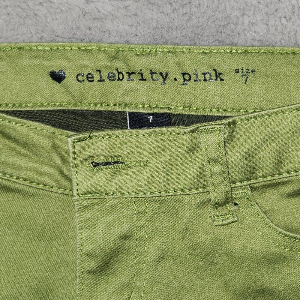 Pea Green Skinny Jeans Size 7 - Picture 2 of 4